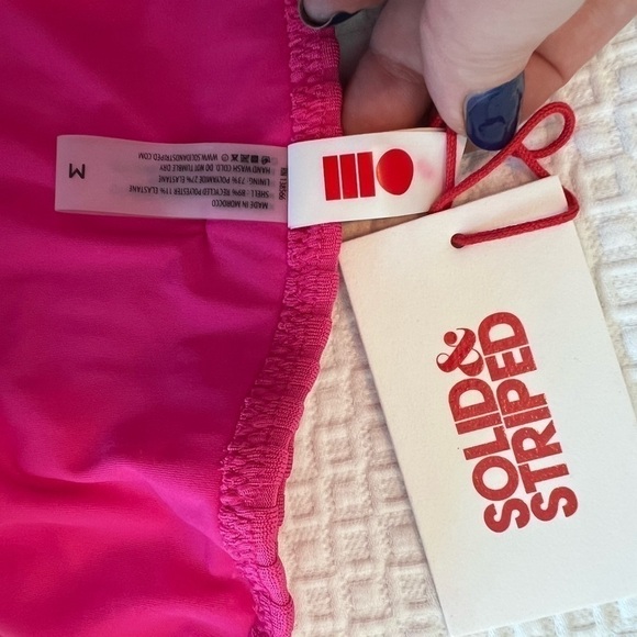 SOLID AND STRIPED RACHEL BELT SWIMSUIT SOLID RIB BOTTOM - Picture 13 of 16